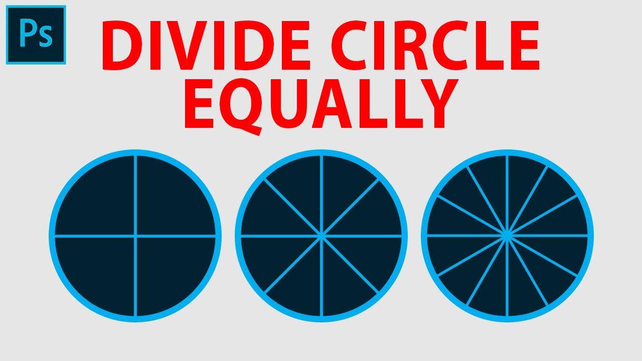How to Divide Circle Into 12 Parts Equally  in Photoshop in Hindi
