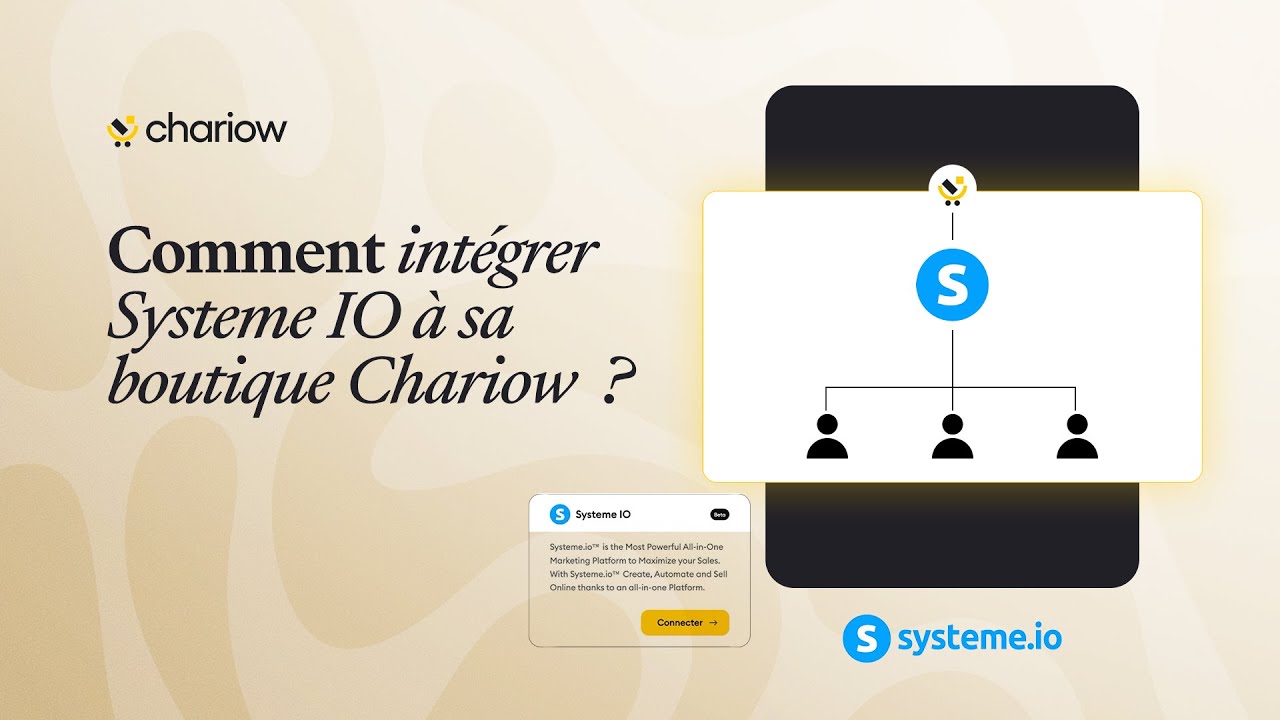 Comment connecter Systeme.io™ à sa boutique Chariow pour automatiser ses ventes et formations ?