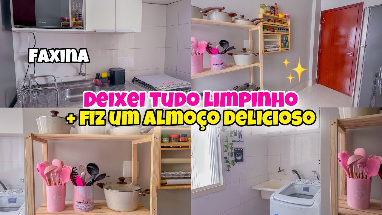 FAXINA PESADA NA COZINHA E LAVANDERIA | LAVEI TUDO + COMPREI UM ARMÁRIO + BUSQUEI AS MENINAS 😍🐶💖