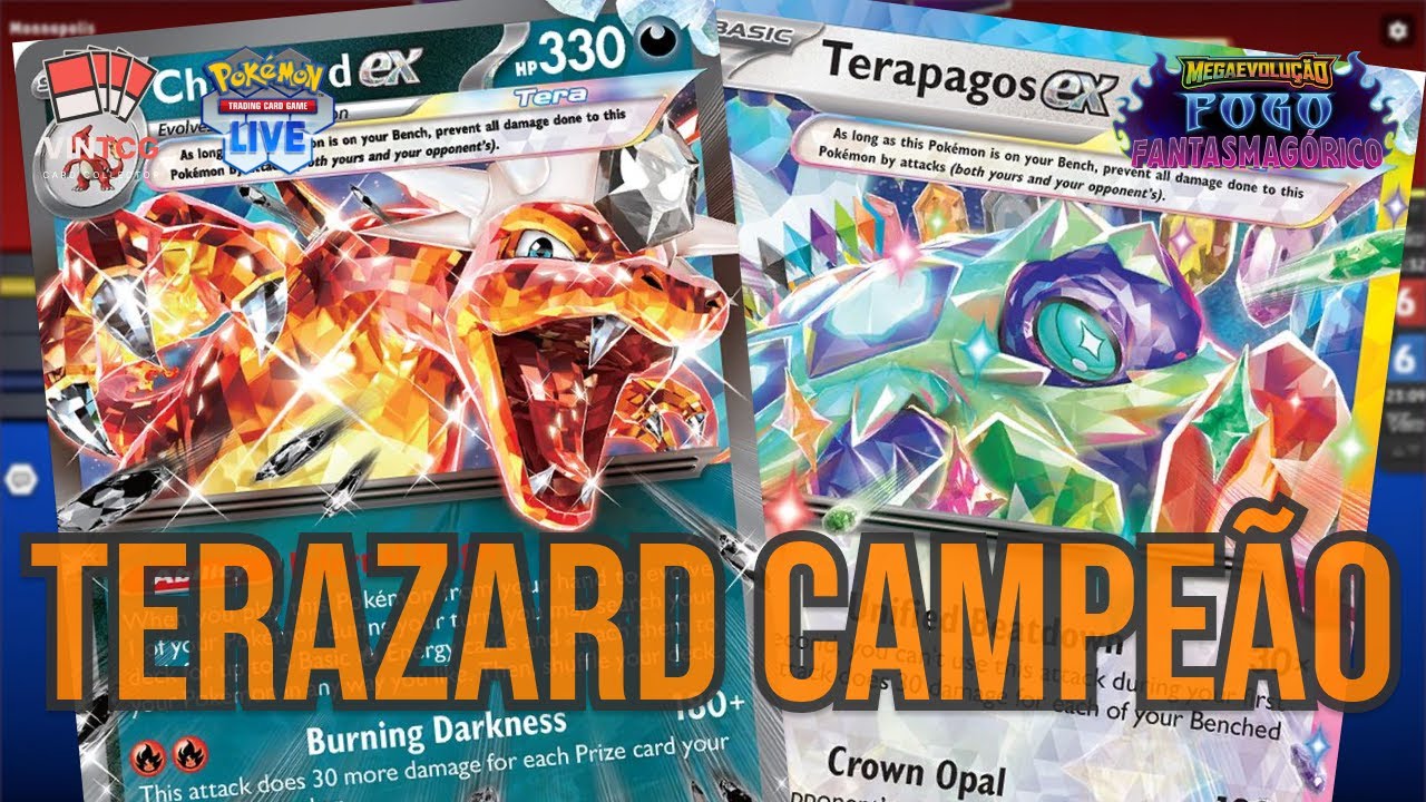 A MELHOR FORMA DE JOGAR DE CHARIZARD! TERAZARD CAMPEÃO REGIONAL! | POKÉMON TCG LIVE