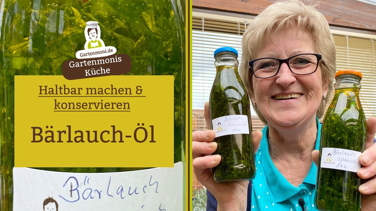 Bärlauch-Öl selber machen - Frisch nach der Ernte im April das Öl ansetzen | Bärlauch haltbar machen