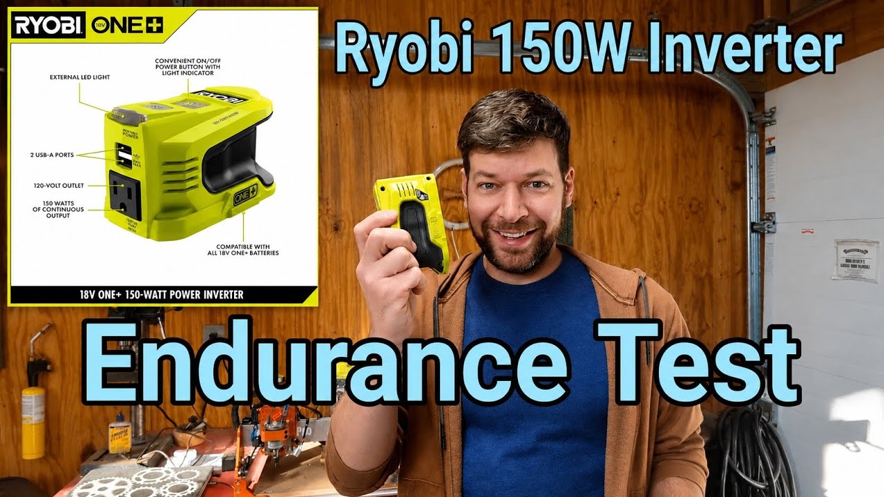 Инвертор Ryobi ONE+ 150 Вт: РЕАЛЬНЫЕ испытания на время работы