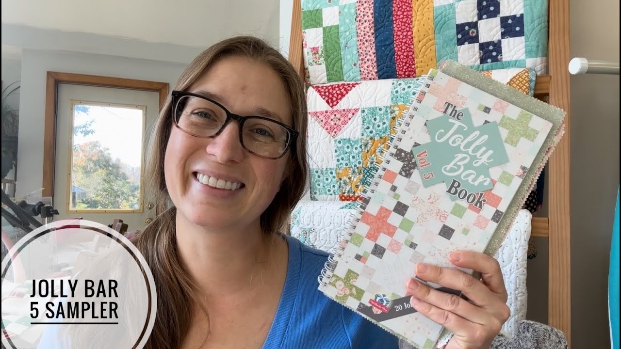 Jolly Bar 5 Sampler Quilt Along Progress, Fat Quarter Shop, VLOG