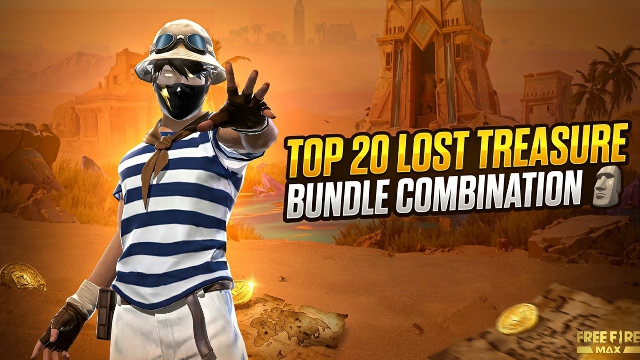 TOP 20 LOST TREASURE BUNDLE COMBINATION 🇧🇷🗿#dresscombination#notopup #ffdressup #ffdresscombination 