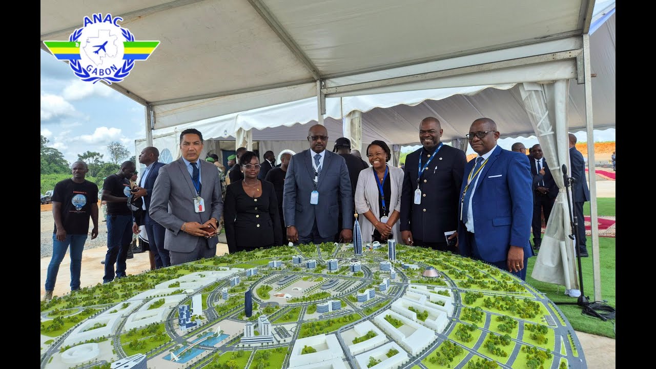 Pose de la 1ère pierre du projet Libreville II et du nouvel aéroport international d'Andeme
