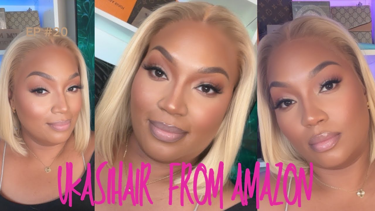 AFFORDABLE Wig Install | UKASI Hair from Amazon | 613 Bob 10inch to Ash Blonde 💕