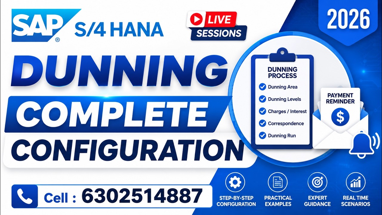 SAP S4 HANA FICO: Dunning Configuration Step by Step Tutorial | 2026 Guide 🚀