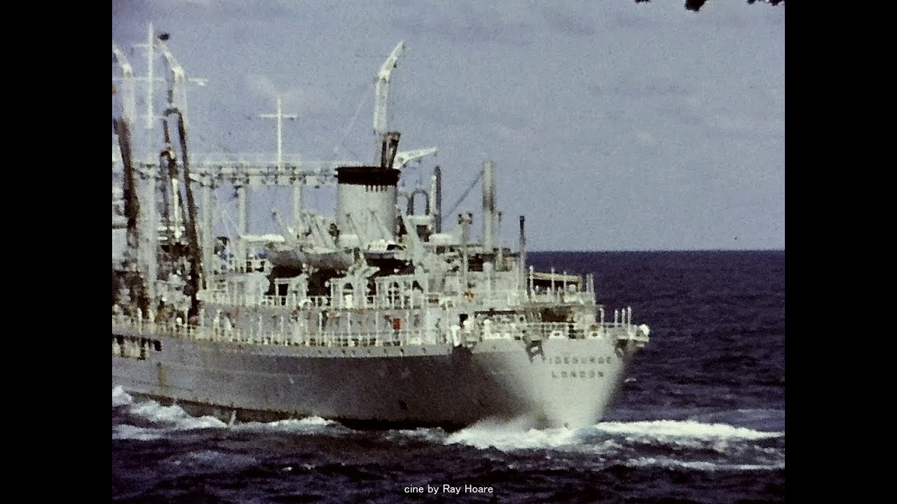 RFA Tidesurge RAS HMS Ark Royal. 1966