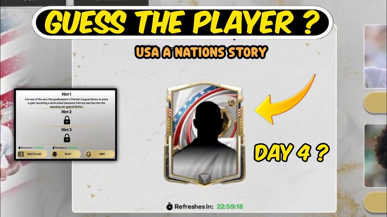 GUESS THE PLAYER | HOW TO GET USA A NATION'S STORY DAY 4 STORE SHARDS IN EA FC FIFA MOBILE 26