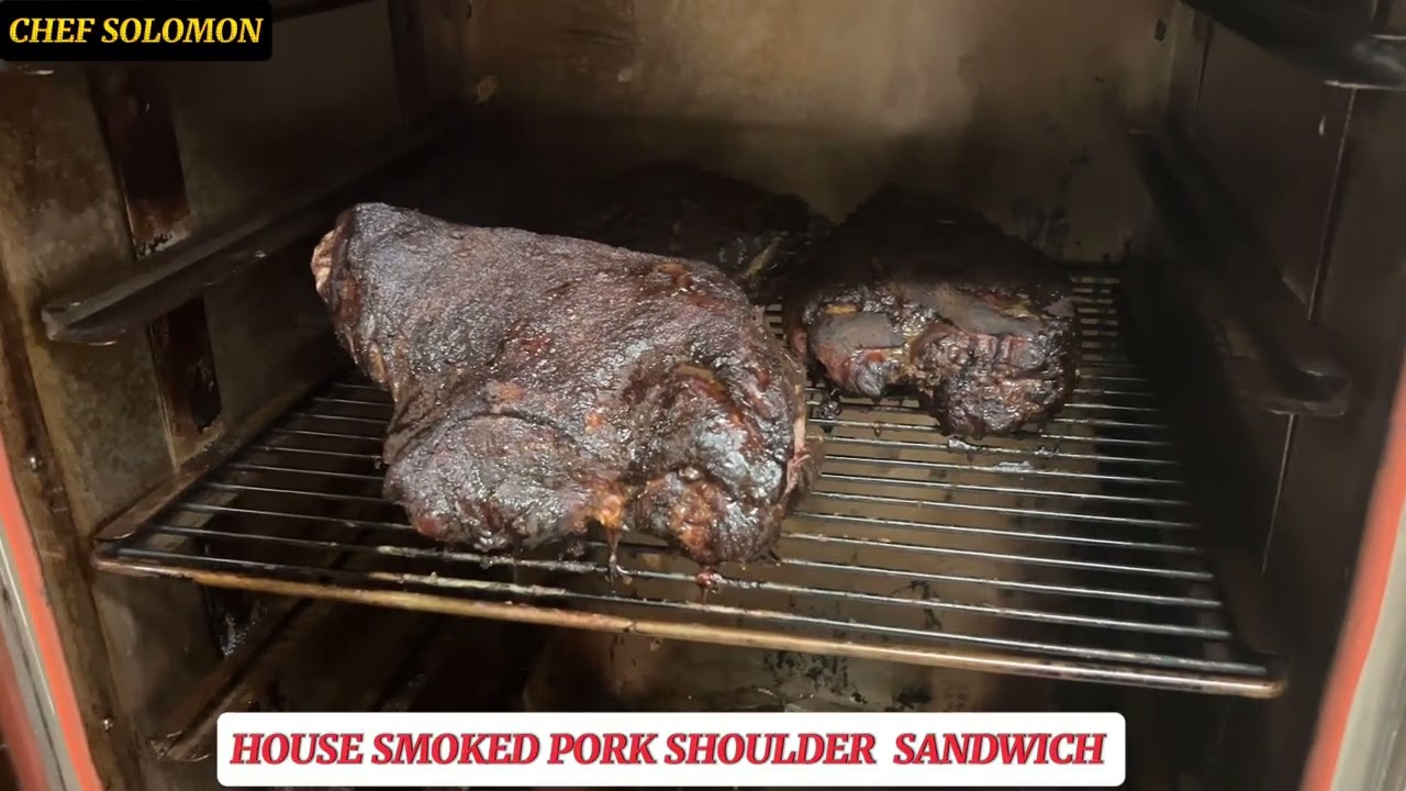 IN HOUSE SMOKED PORK SHOULDER SANDWICH.