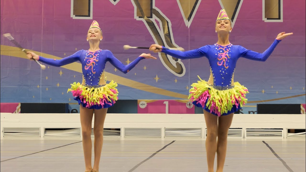 Majorettes *MIRAŻ Wronki* - duo BATON juniors - XX European Majorette Championship - Monza 2025