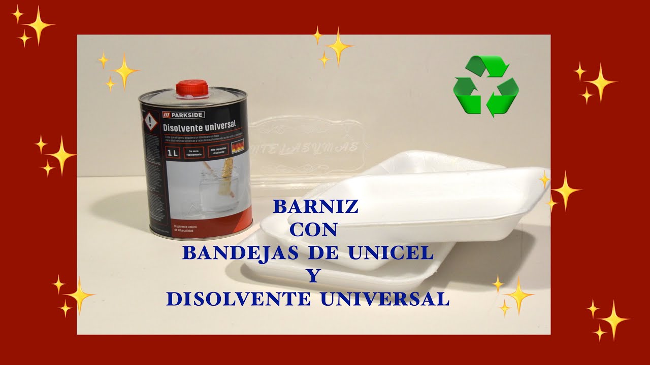 BARNIZ CASERO ♻️BANDEJAS DE UNICEL Y DISOLVENTE UNIVERSAL (THINER) ♻️INTER y EXTER. SUB.🇸🇪🇮🇹🇵🇹🇩🇪🇫🇷🇬🇧