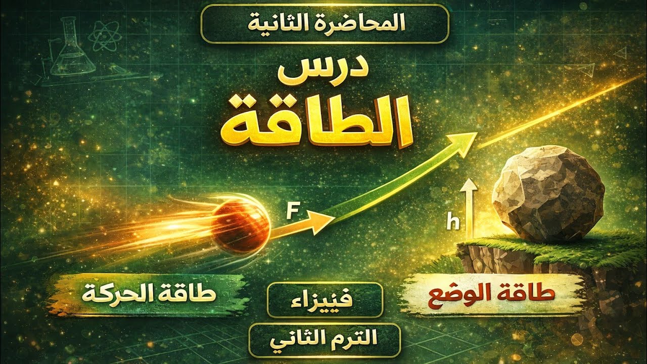 درس الطاقة طاقة الحركه وطاقة الوضع| المحاضرة الثانيه تانيه ثانوي الترم الثاني 2026  