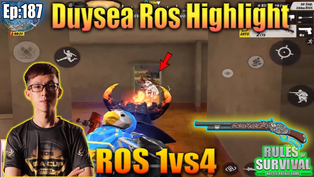 ROS 1vs4 | Duysea Gaming ROS Highlight,Duysea Gaming,Rules of Survival,Ep:187