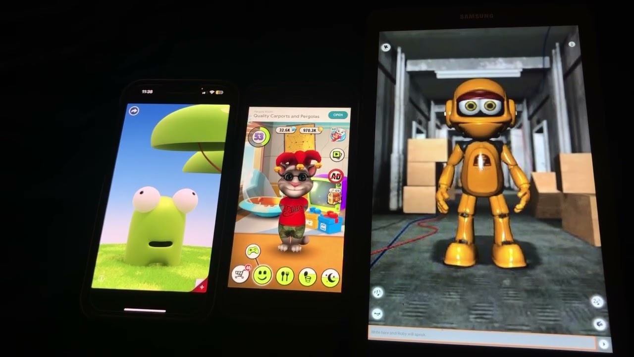 Talking Gugl Echo Vs My Talking Tom Echo Vs Talking Roby The Robot Echo (5/27/2025)