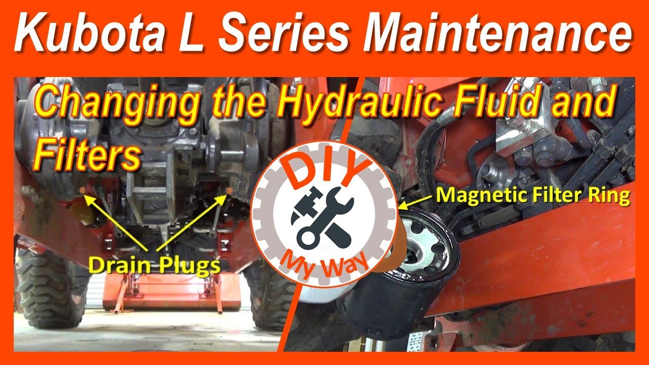 How to Change the Hydraulic Fluid and Filter - Kubota L Series Tractor Maintenance (#90)