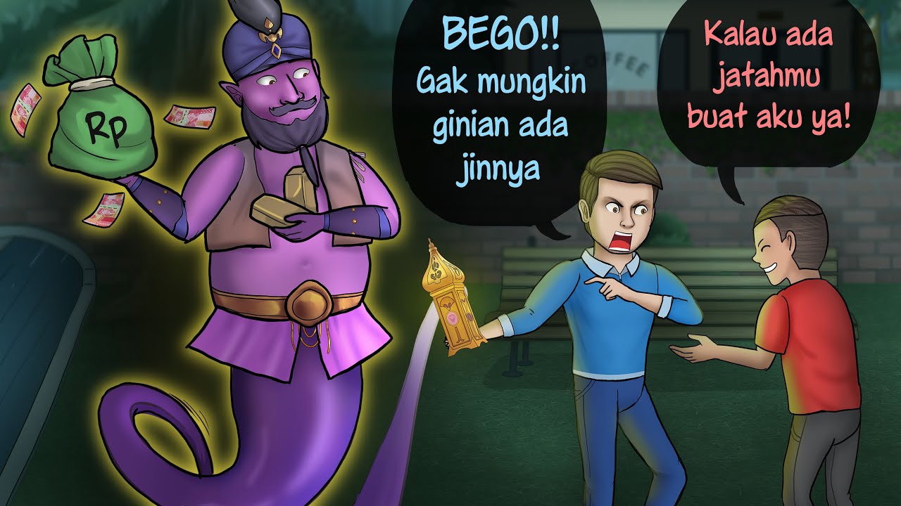 Ketemu Jin Pengabul Permintaan - Bakal jadi Sultan? #HORORKOMEDI | Kartun Hantu Lucu