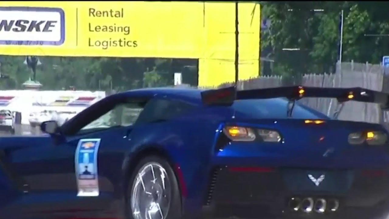 General Motors Executive Vice President Mark Reuss crashes Corvette at Detroit Grand Prix