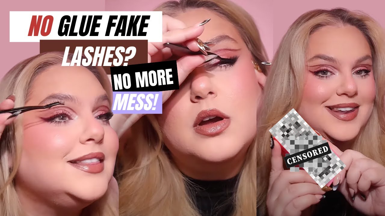 Testing the New No Glue Fake Eyelashes from Lilly Lashes 👁️✨ | Are They Worth It?!