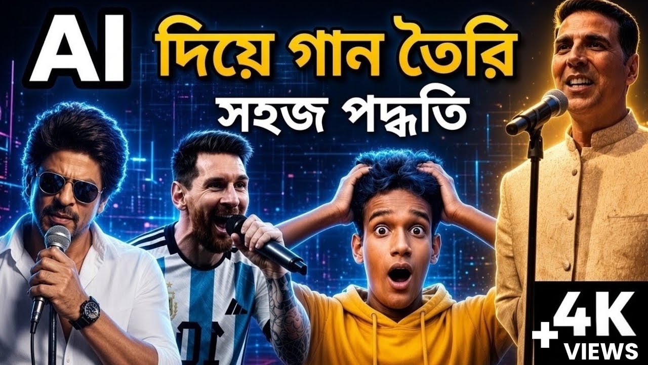 🎤 AI Voice দিয়ে গান বানানোর Full Guide🎵|| 100% Free App Tutorial 😱 || Viral & Song Tips 2025
