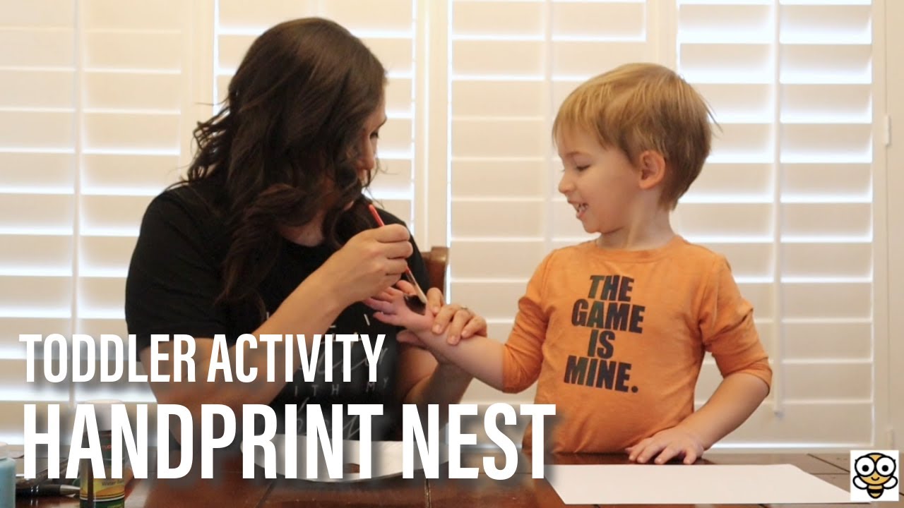 Learning Letter 'N' -  Handprint Nest Activity for Toddlers - #alphabet