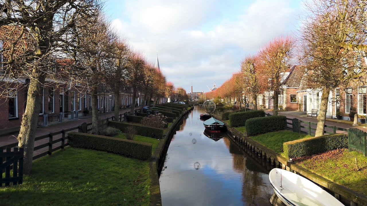 Walking around in IJlst/Drylts ⛅ | Friesland | The Netherlands - 4K60