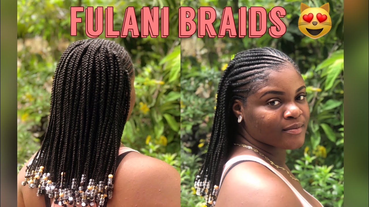 Fulani braids with beads