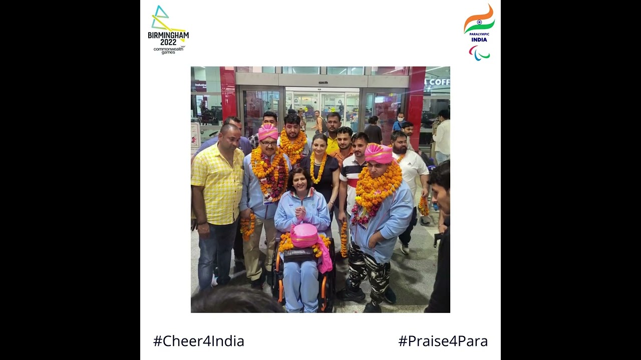 Welcome home #Champions || Grand reception of para powerlifter #Gold Medal winner #Sudhir #cwg2022