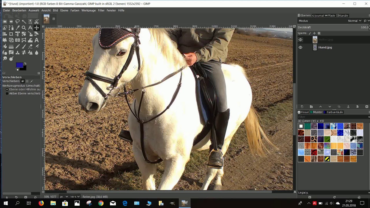 GIMP 2.10 Grundlagenkurs: 6. Ebenen und Transparenz