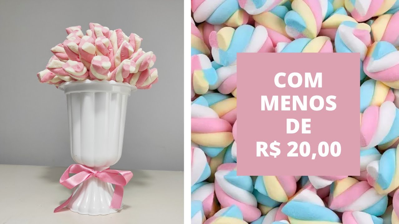 COMO FAZER BUQUE DE MARSHMALLOW
