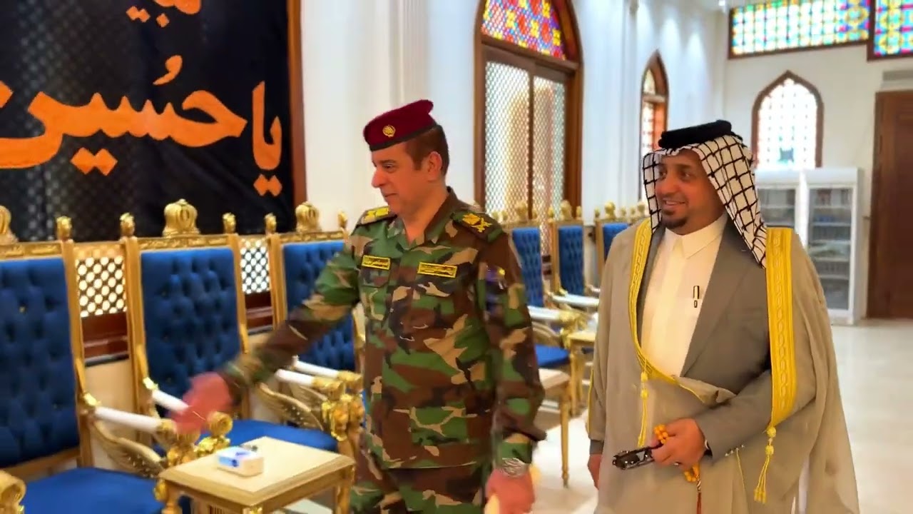 في ضيافة الشيخ صدام العطواني عدد من القيادات الامنية و وقفة تأبينيةعلى ارواح حادث الهايبر في واسط