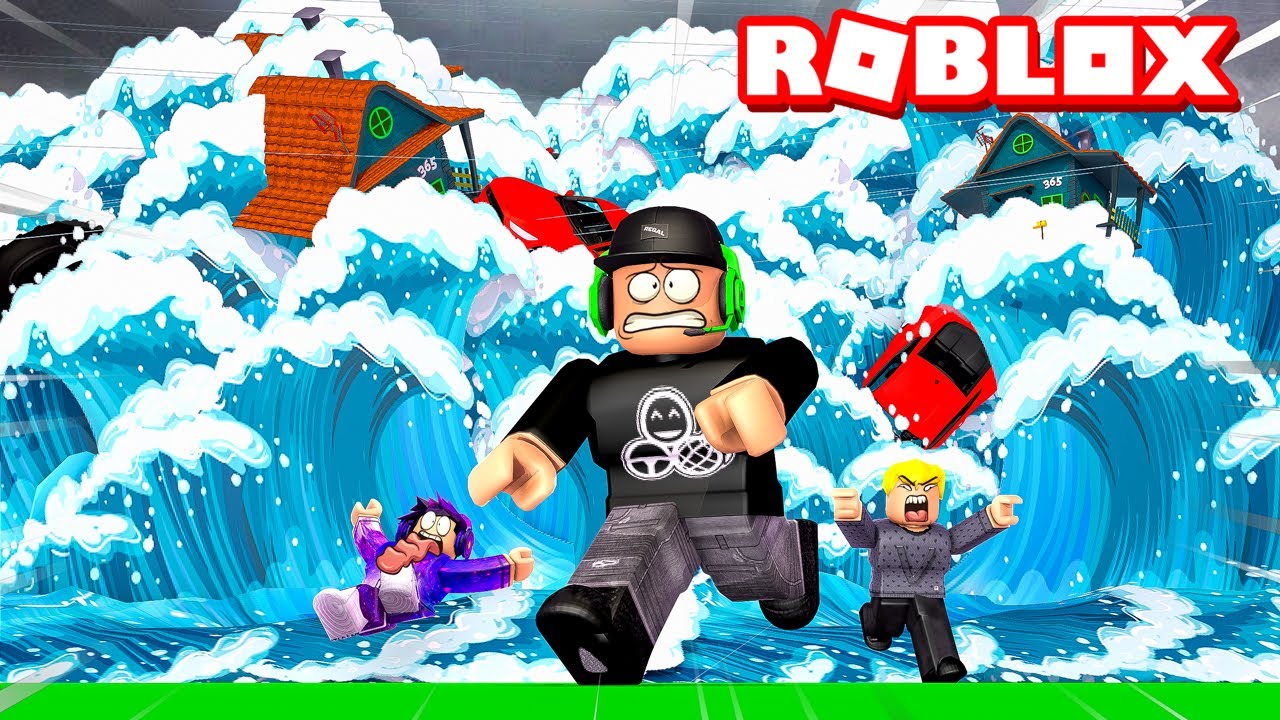 The BIGGEST Tsunami CHASES ME in Roblox!! (Wave Disaster Survival)