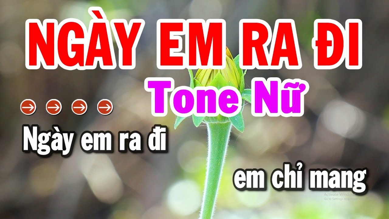 Karaoke Ngày Em Ra Đi Tone Nữ Nhạc Sống Cha Cha Cha Dễ Hát | Karaoke Tuyển Chọn