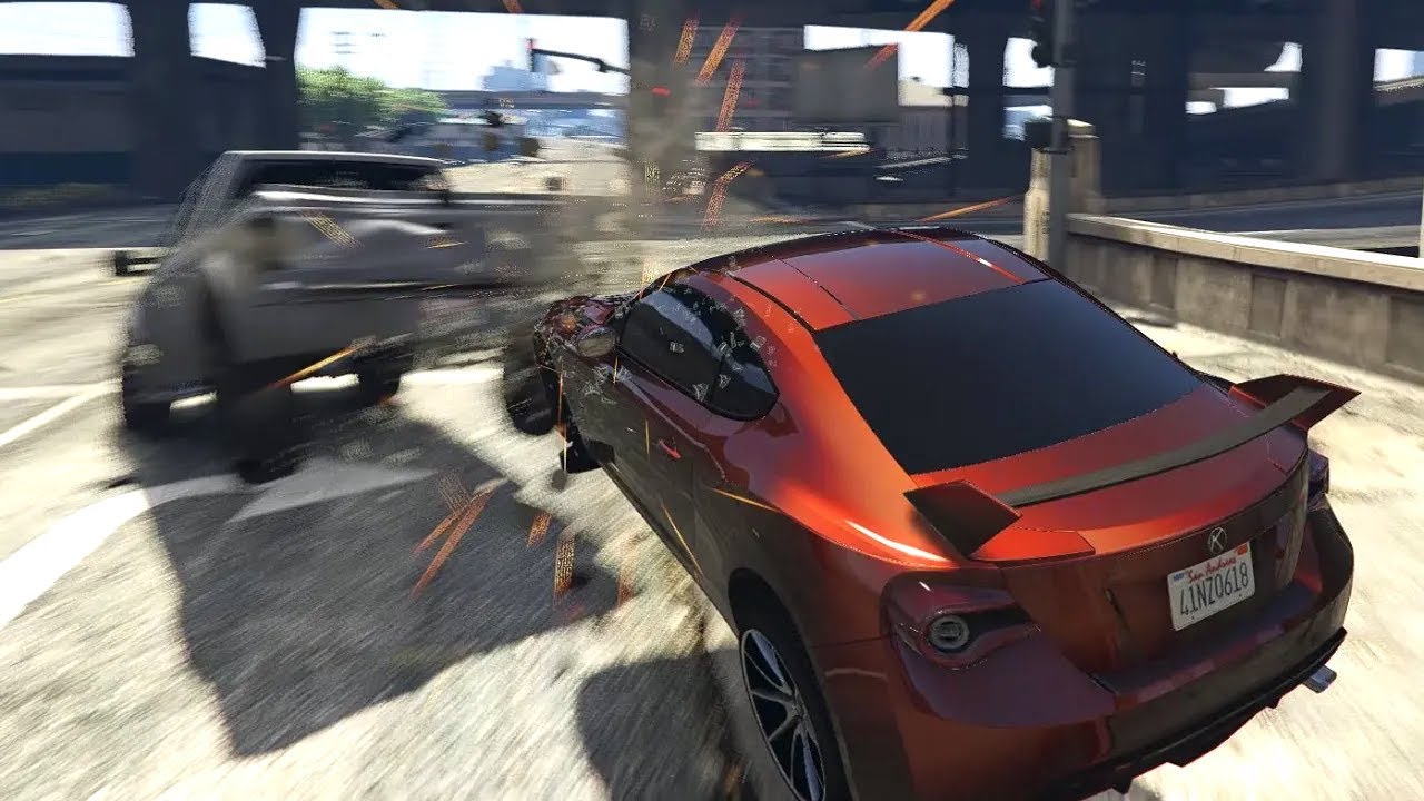 GTA 5 Crash Testing HSW Cars (With Damage Mod)