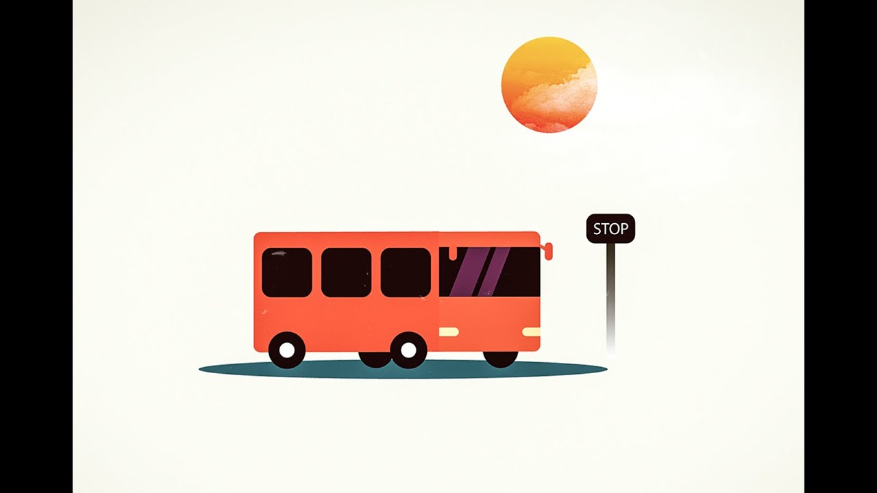 Adobe Illustrator cc 2015 - Flat Bus Graphic Design
