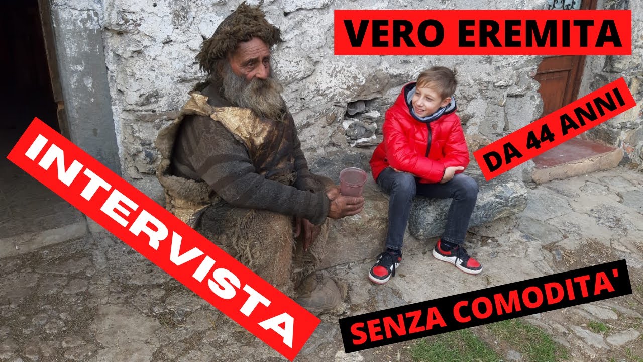 EREMITA VERO INVENTORE che VIVE SENZA NESSUNA COMODITA'  Flaminio #eremita #inventore #bergamo