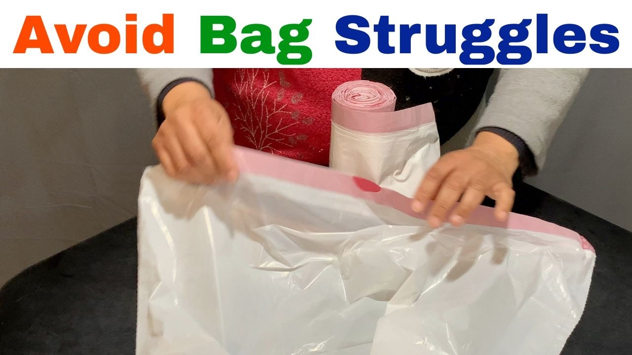 How to Open a New Drawstring Garbage Bag / Trash Bag Every Time Without Sight Or a Struggle