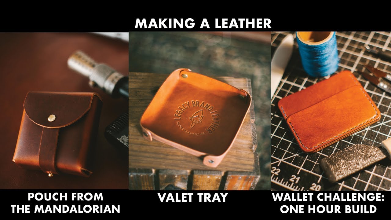 Making a Pouch from The Mandalorian / Valet Tray / Wallet Challenge: One Hour Build - Videos 28-30