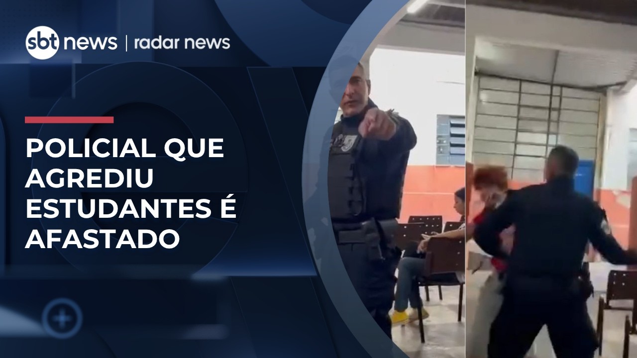 Policial &eacute; afastado ap&oacute;s agredir estudantes no Rio de Janeiro | #RadarNews