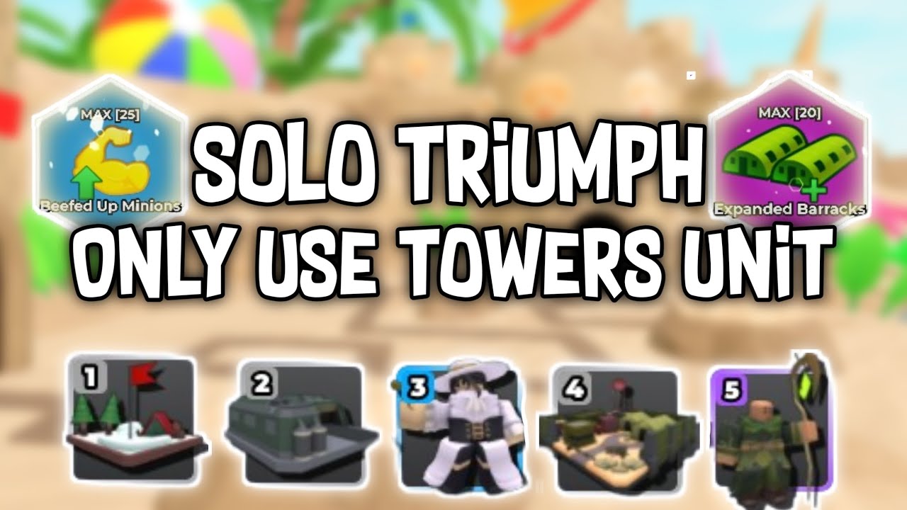 Solo Triumph Only Use Towers Unit | Frost Mode | Tower Defense Simulator