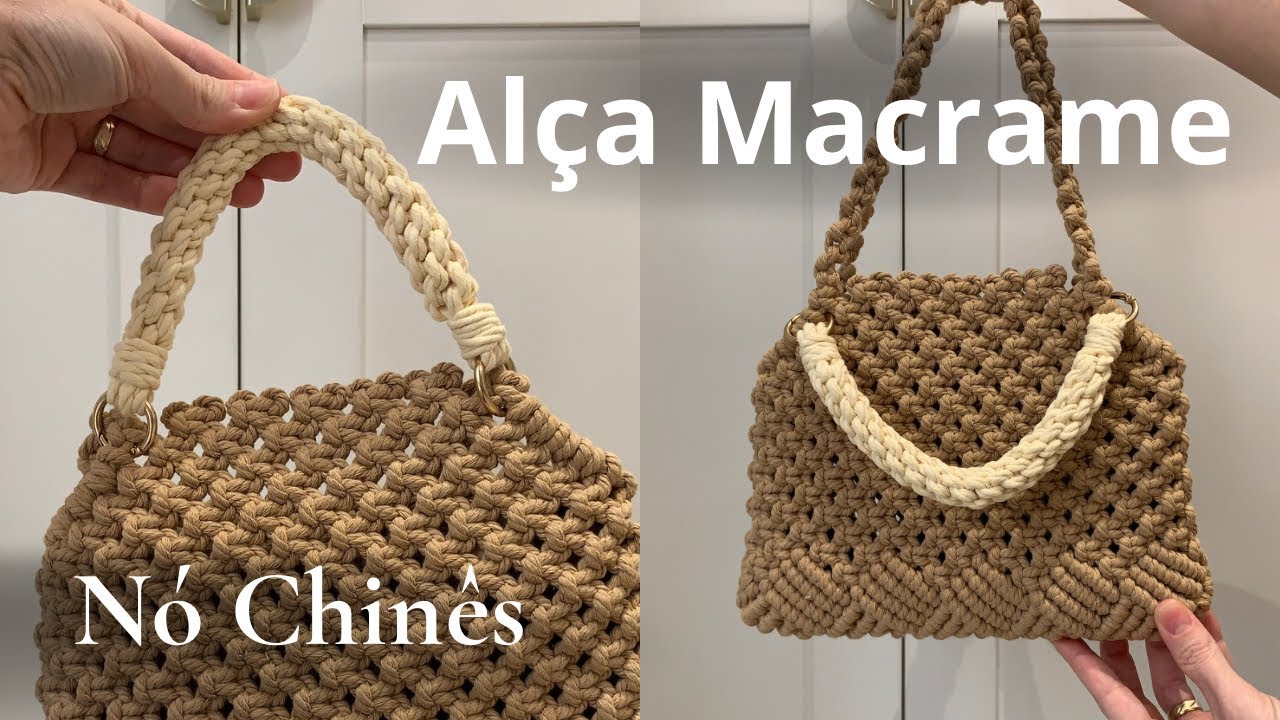 👉 Alça de Bolsa em Macramê | Fácil e Elegante com Nó Chinês 