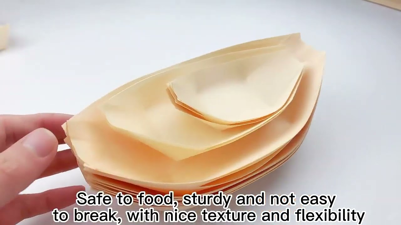 Cheap Bulk Disposable Bamboo Wooden Sushi Boats Containers