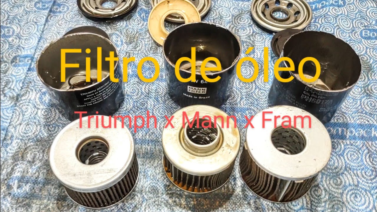 Comparativo filtro Triumph x Mann x Fram