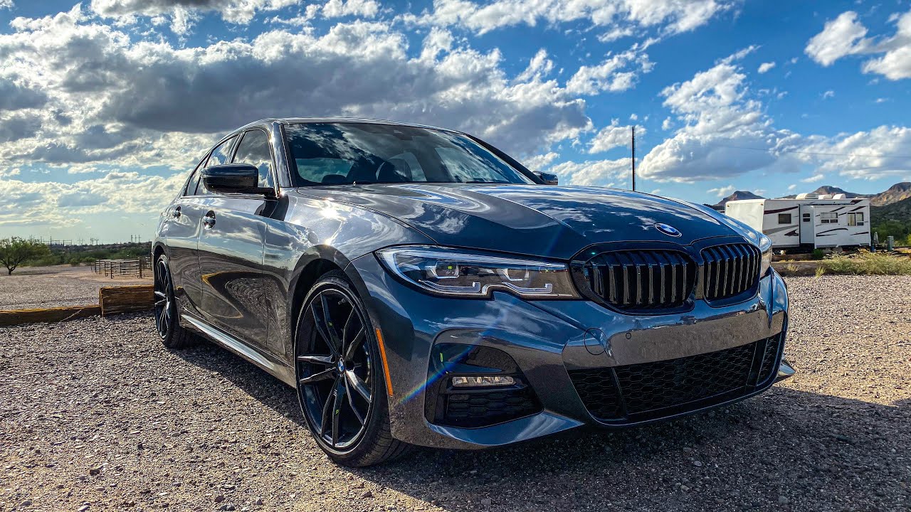 Замена черной решетки радиатора BMW 330i G20 2019 года и установка спойлера CS