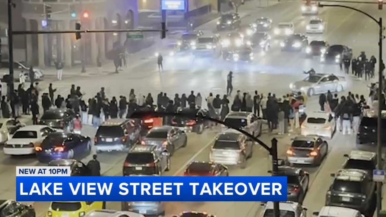 Video shows cars drag racing, drifting in Chicago street takeover on North Side