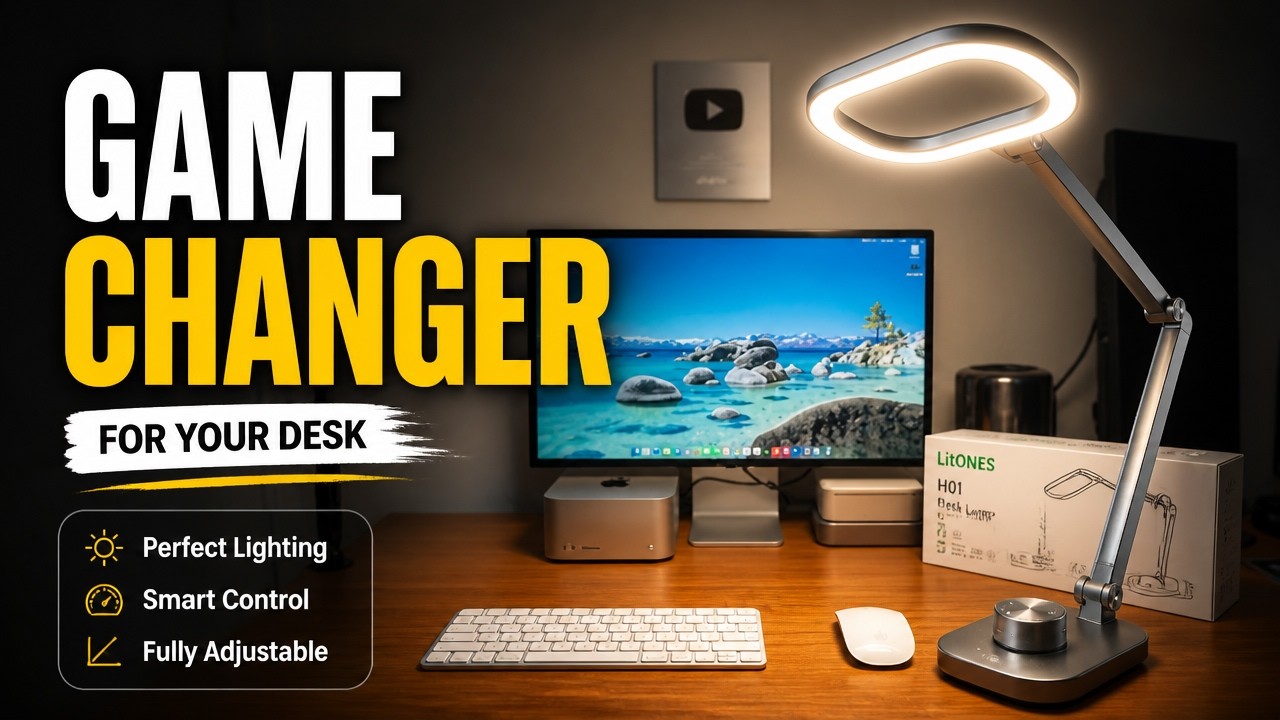 LitONES Home Office Lighting H01 Desk Lamp! Full demonstration.