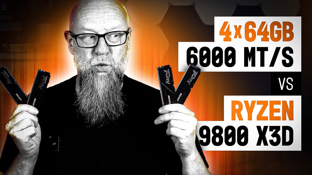 4 KOŚCI RAM 6000 MT/s na RYZEN 9800 X3D 