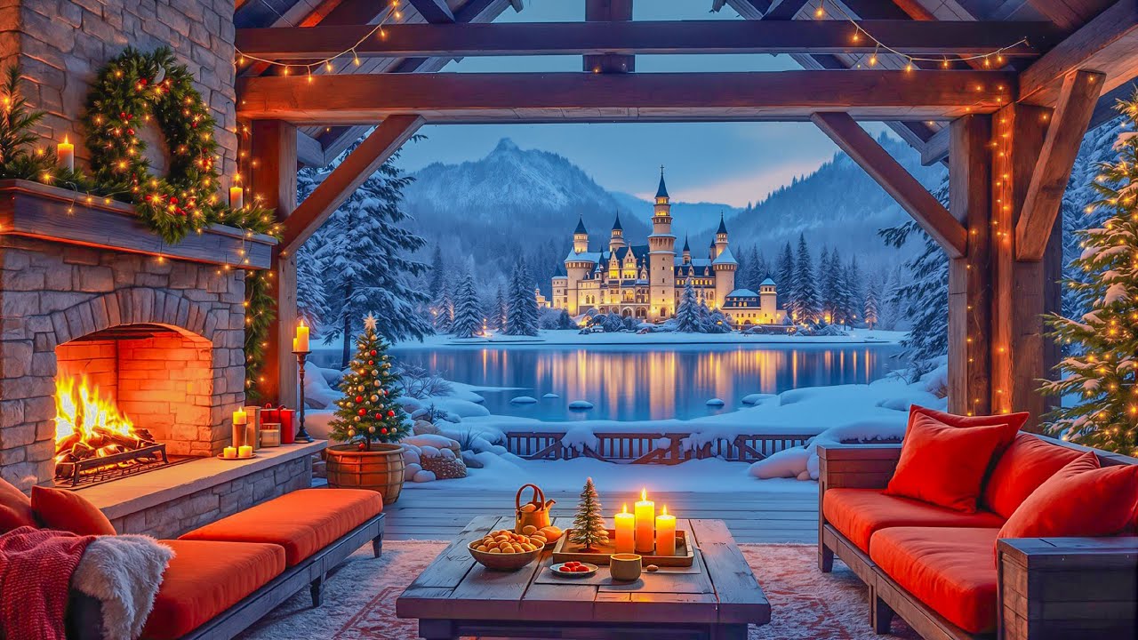 Cozy Winter Coffee Café Escape ❄️ Warm Jazz Ambience for Relax Study Focus
