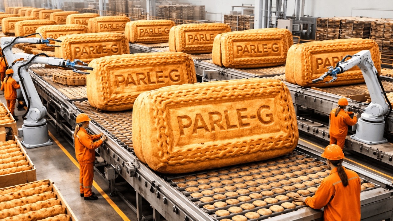 How Parle-G Biscuits Are Made in a Giant Factory 🍪🏭 (Amazing Process)