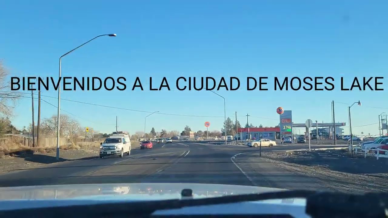 llegando a la ciudad de moses lake en Washington  estados unidos